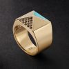 Pyramid Gold, Diamond and Turquoise Ring Pyramid Gold, Diamond and Turquoise Ring