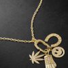 Gold Diamond Pendant Necklace - CU Gold Diamond Pendant Necklace - CU
