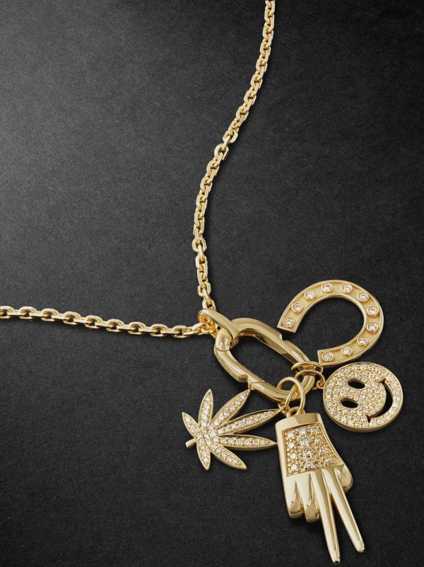 Gold Diamond Pendant Necklace - CU Gold Diamond Pendant Necklace - CU