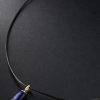 Oblong 18-Karat Gold, Leather and Lapis Lazuli Pendant Necklace Oblong 18-Karat Gold, Leather and Lapis Lazuli Pendant Necklace