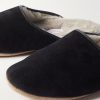 Douglas Leather-Trimmed Shearling-Lined Suede Slippers - CU Douglas Leather-Trimmed Shearling-Lined Suede Slippers - CU