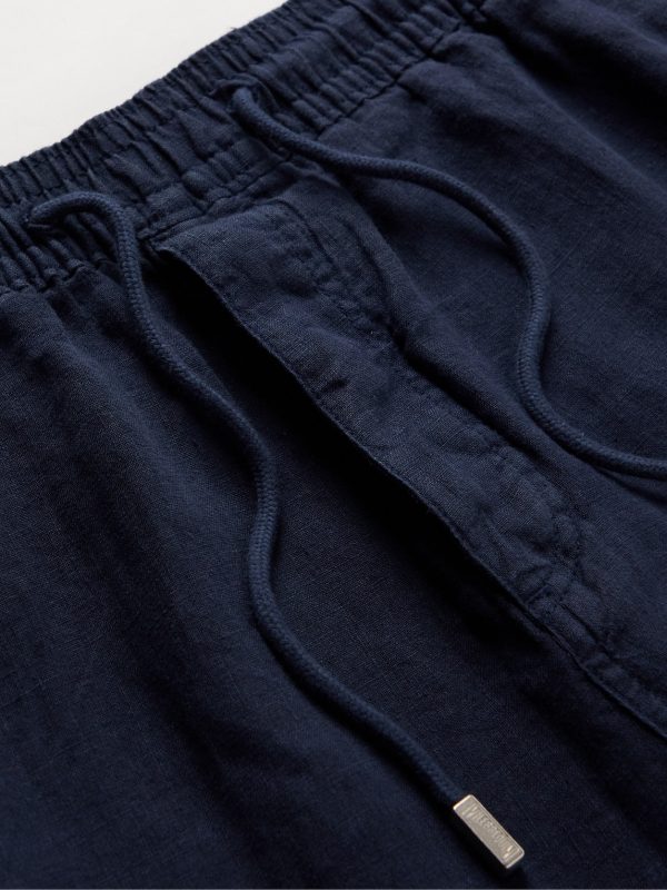 Straight-Leg Linen Drawstring Cargo Shorts - CU Straight-Leg Linen Drawstring Cargo Shorts - CU