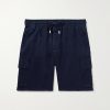 Straight-Leg Linen Drawstring Cargo Shorts Straight-Leg Linen Drawstring Cargo Shorts