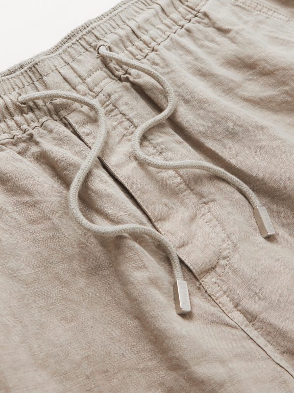 Straight-Leg Linen Drawstring Cargo Shorts - E1 Straight-Leg Linen Drawstring Cargo Shorts - E1