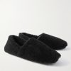 Leather-Trimmed Shearling Slippers - FR Leather-Trimmed Shearling Slippers - FR