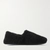 Leather-Trimmed Shearling Slippers Leather-Trimmed Shearling Slippers