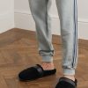 Leather-Trimmed Shearling Slippers - E1 Leather-Trimmed Shearling Slippers - E1