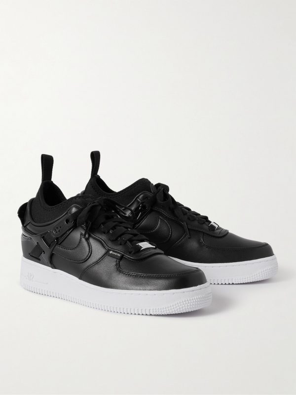 + Undercover Air Force 1 Rubber-Trimmed Leather Sneakers - FR + Undercover Air Force 1 Rubber-Trimmed Leather Sneakers - FR