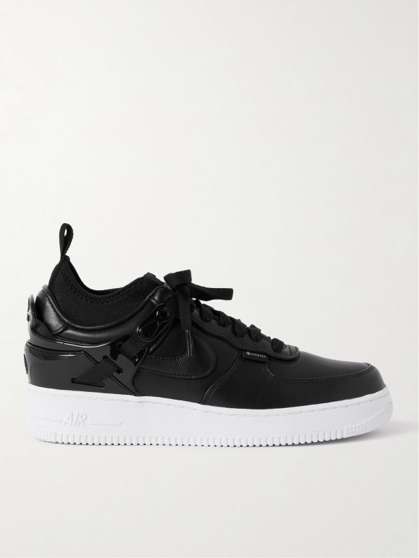 + Undercover Air Force 1 Rubber-Trimmed Leather Sneakers + Undercover Air Force 1 Rubber-Trimmed Leather Sneakers