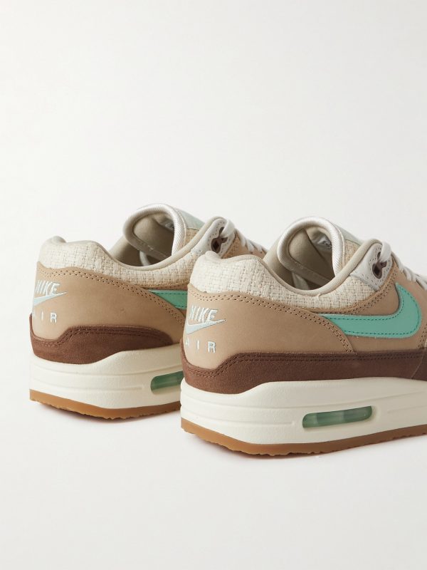 Air Max 1 Suede, Leather and Hemp Sneakers - BK Air Max 1 Suede, Leather and Hemp Sneakers - BK