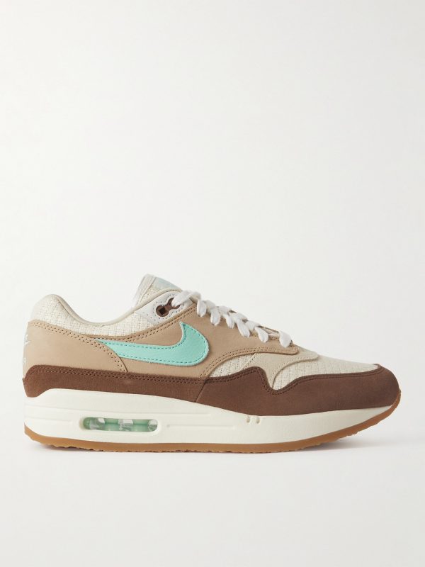 Air Max 1 Suede, Leather and Hemp Sneakers Air Max 1 Suede, Leather and Hemp Sneakers
