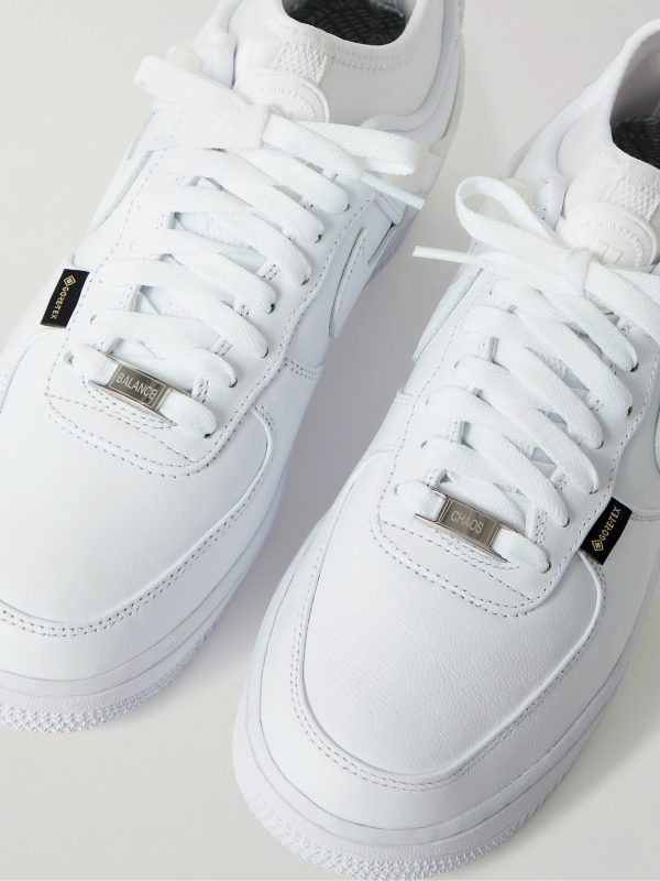 + Undercover Air Force 1 Rubber-Trimmed Leather Sneakers - CU + Undercover Air Force 1 Rubber-Trimmed Leather Sneakers - CU