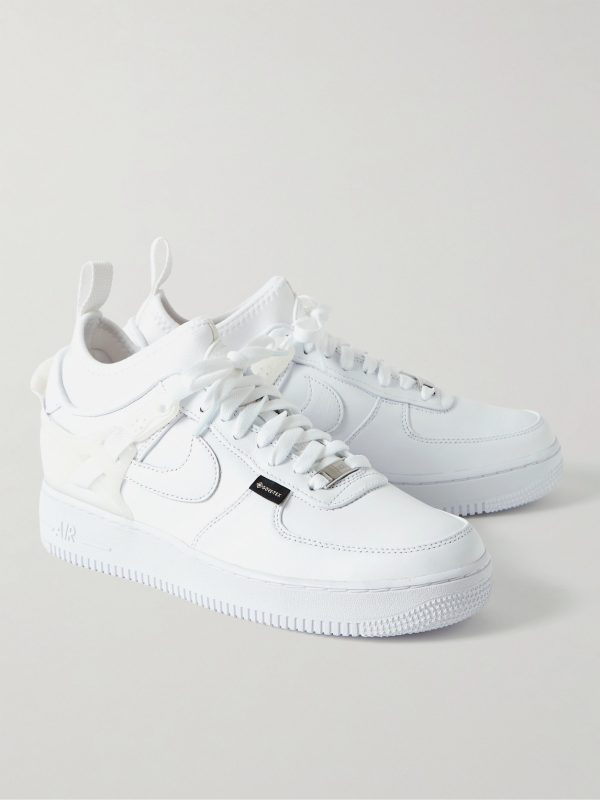 + Undercover Air Force 1 Rubber-Trimmed Leather Sneakers - FR + Undercover Air Force 1 Rubber-Trimmed Leather Sneakers - FR