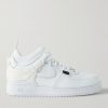 + Undercover Air Force 1 Rubber-Trimmed Leather Sneakers + Undercover Air Force 1 Rubber-Trimmed Leather Sneakers