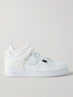 + Undercover Air Force 1 Rubber-Trimmed Leather Sneakers + Undercover Air Force 1 Rubber-Trimmed Leather Sneakers