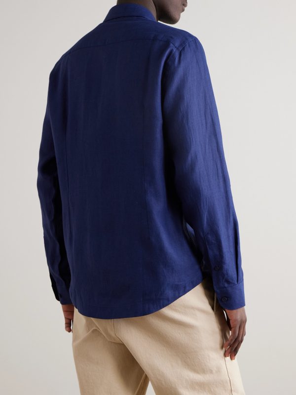 Giles Slim-Fit Linen Shirt - BK Giles Slim-Fit Linen Shirt - BK