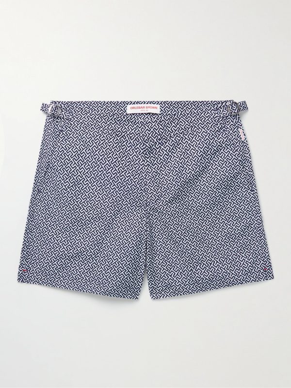 Bulldog Straight-Leg Mid-Length Printed Swim Shorts Bulldog Straight-Leg Mid-Length Printed Swim Shorts