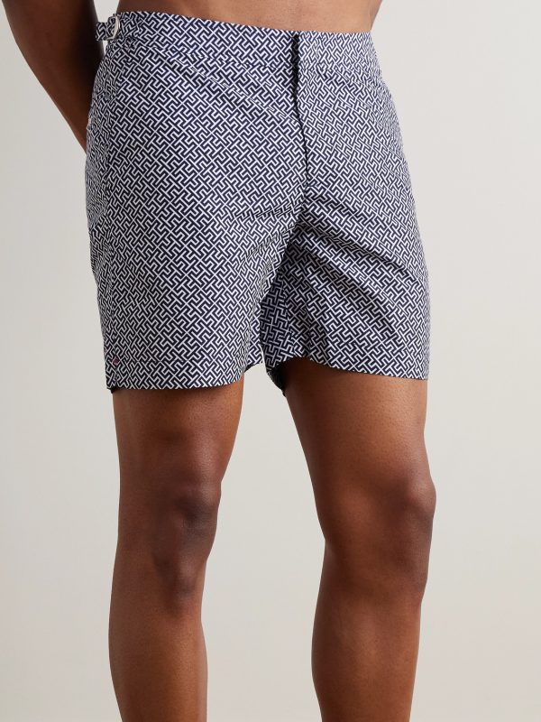 Bulldog Straight-Leg Mid-Length Printed Swim Shorts - OU Bulldog Straight-Leg Mid-Length Printed Swim Shorts - OU