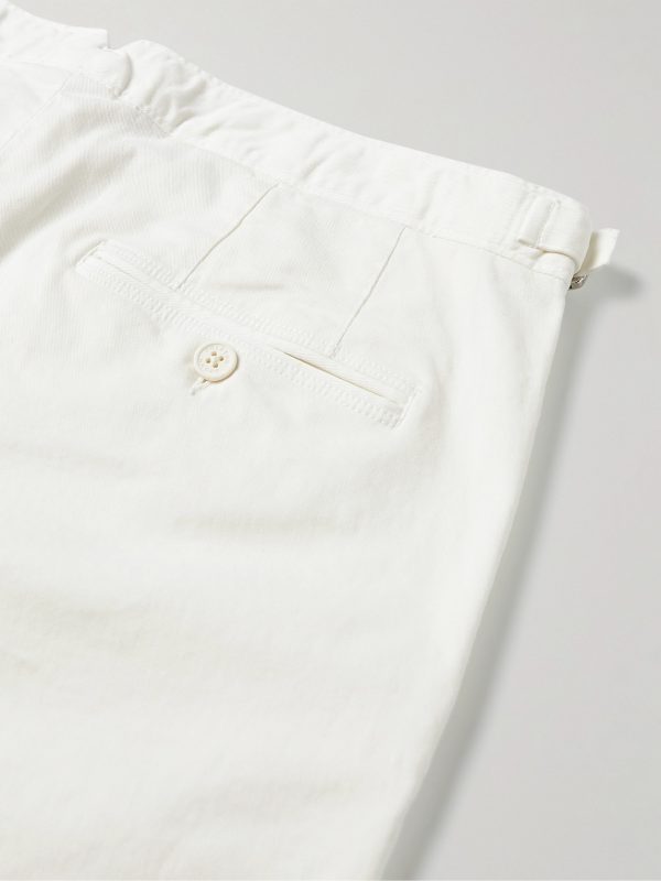 Fallon Straight-Leg Cotton-Blend Twill Trousers - CU