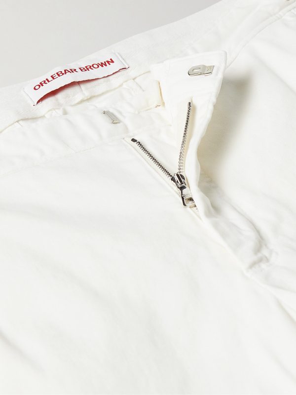 Fallon Straight-Leg Cotton-Blend Twill Trousers - E1