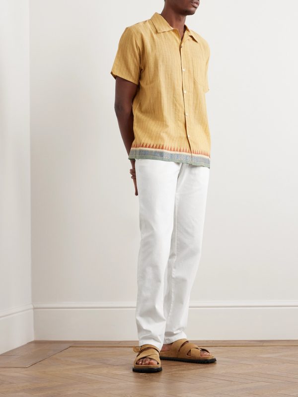 Fallon Straight-Leg Cotton-Blend Twill Trousers - OU