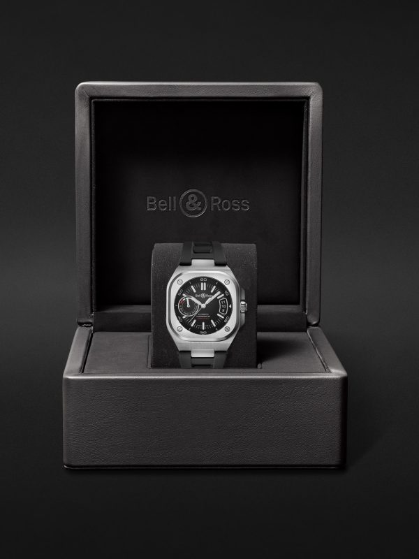 BR-X5 Automatic Chronometer 41mm Steel and Rubber Watch, Ref. No. BRX5R-BL-ST/SRB - E3 BR-X5 Automatic Chronometer 41mm Steel and Rubber Watch, Ref. No. BRX5R-BL-ST/SRB - E3