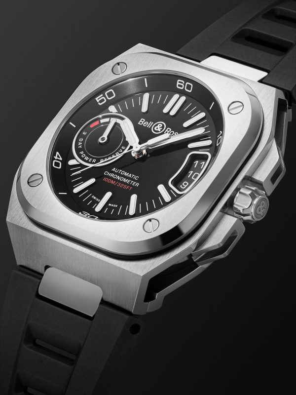 BR-X5 Automatic Chronometer 41mm Steel and Rubber Watch, Ref. No. BRX5R-BL-ST/SRB - FR BR-X5 Automatic Chronometer 41mm Steel and Rubber Watch, Ref. No. BRX5R-BL-ST/SRB - FR