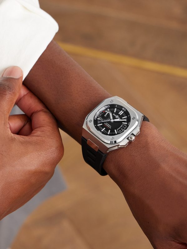 BR-X5 Automatic Chronometer 41mm Steel and Rubber Watch, Ref. No. BRX5R-BL-ST/SRB - OU BR-X5 Automatic Chronometer 41mm Steel and Rubber Watch, Ref. No. BRX5R-BL-ST/SRB - OU
