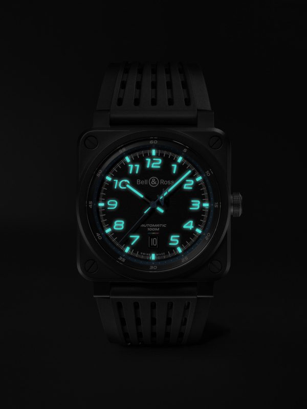 BR 03-92 A522 Limited Edition Automatic 42mm Ceramic and Rubber Watch, Ref. No.BR0392-A522-CE/SRB - E5 BR 03-92 A522 Limited Edition Automatic 42mm Ceramic and Rubber Watch, Ref. No.BR0392-A522-CE/SRB - E5