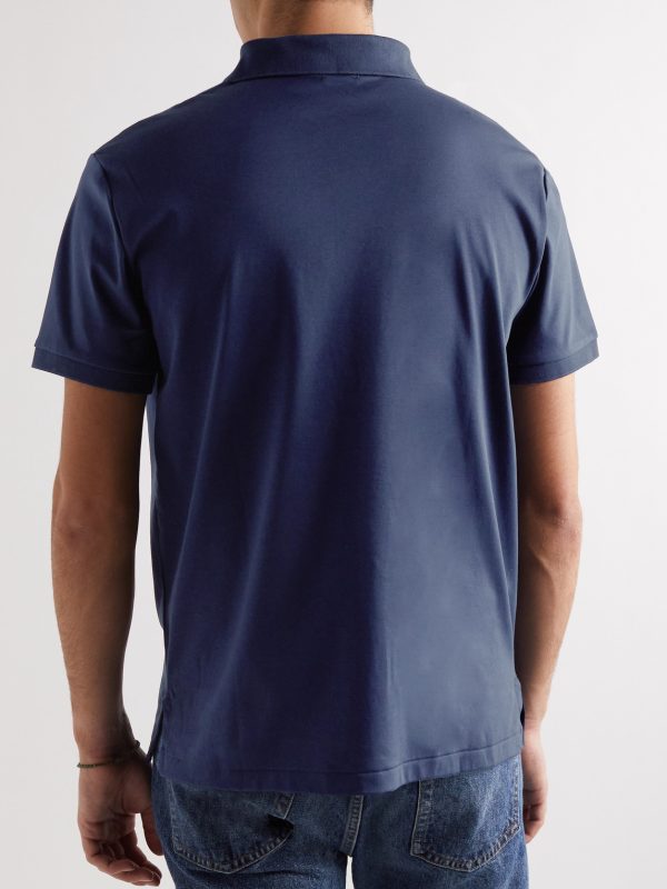 Logo-Embroidered Cotton-Jersey Polo Shirt - BK Logo-Embroidered Cotton-Jersey Polo Shirt - BK