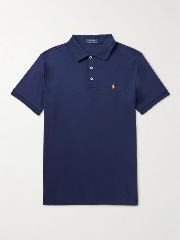 Logo-Embroidered Cotton-Jersey Polo Shirt Logo-Embroidered Cotton-Jersey Polo Shirt