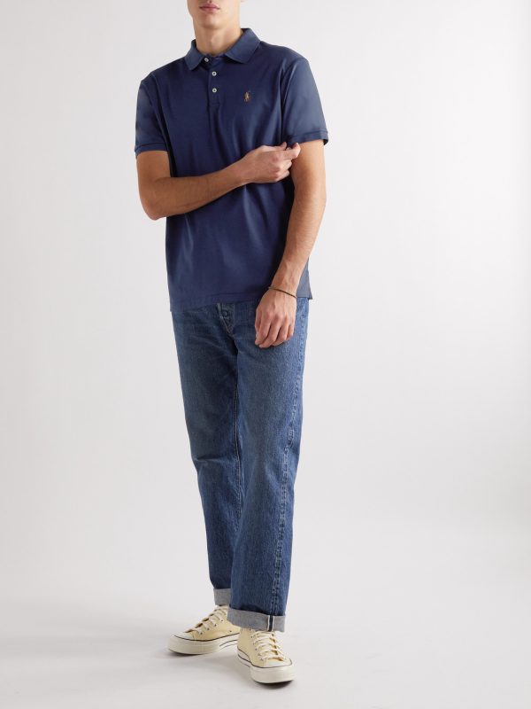 Logo-Embroidered Cotton-Jersey Polo Shirt - OU Logo-Embroidered Cotton-Jersey Polo Shirt - OU