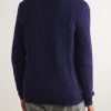 Cable-Knit Wool and Cashmere-Blend Sweater - BK Cable-Knit Wool and Cashmere-Blend Sweater - BK