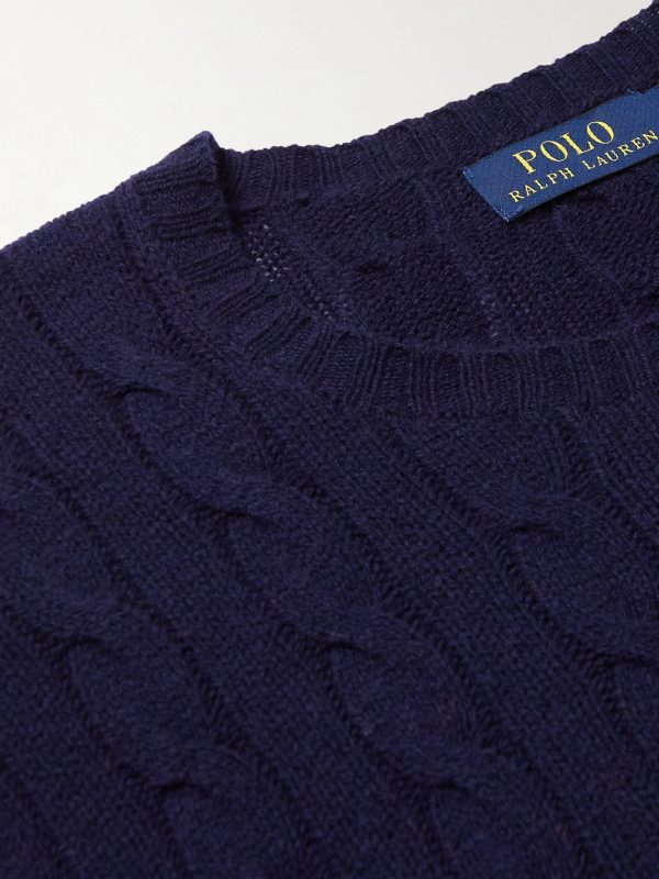 Cable-Knit Wool and Cashmere-Blend Sweater - CU Cable-Knit Wool and Cashmere-Blend Sweater - CU