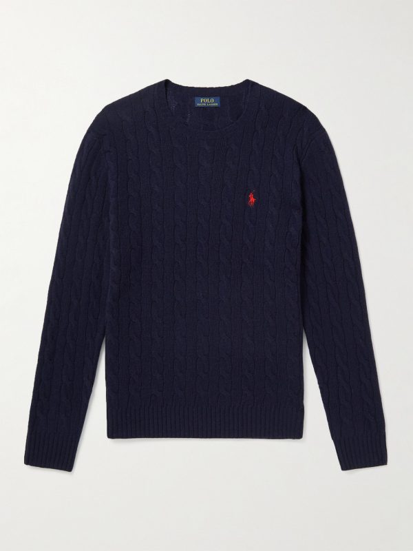 Cable-Knit Wool and Cashmere-Blend Sweater Cable-Knit Wool and Cashmere-Blend Sweater