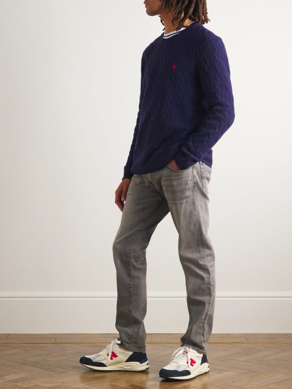 Cable-Knit Wool and Cashmere-Blend Sweater - OU Cable-Knit Wool and Cashmere-Blend Sweater - OU