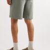 Straight-Leg Cotton-Jersey Drawstring Shorts - BK Straight-Leg Cotton-Jersey Drawstring Shorts - BK