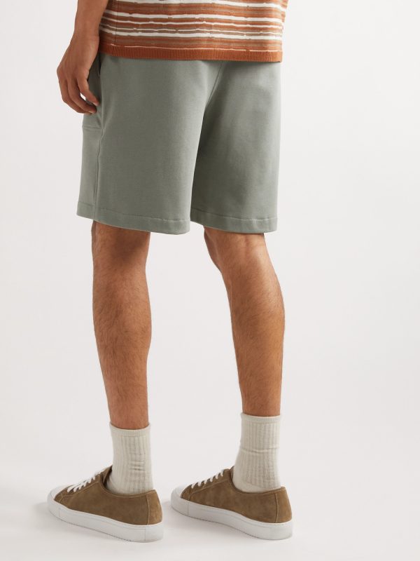 Straight-Leg Cotton-Jersey Drawstring Shorts - BK Straight-Leg Cotton-Jersey Drawstring Shorts - BK