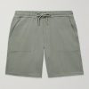 Straight-Leg Cotton-Jersey Drawstring Shorts Straight-Leg Cotton-Jersey Drawstring Shorts