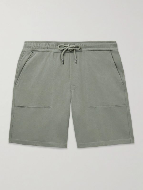 Straight-Leg Cotton-Jersey Drawstring Shorts Straight-Leg Cotton-Jersey Drawstring Shorts