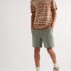 Straight-Leg Cotton-Jersey Drawstring Shorts - OU Straight-Leg Cotton-Jersey Drawstring Shorts - OU