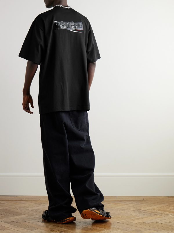 Gaffer Oversized Logo-Embroidered Appliquéd Cotton-Jersey T-Shirt - OU Gaffer Oversized Logo-Embroidered Appliquéd Cotton-Jersey T-Shirt - OU