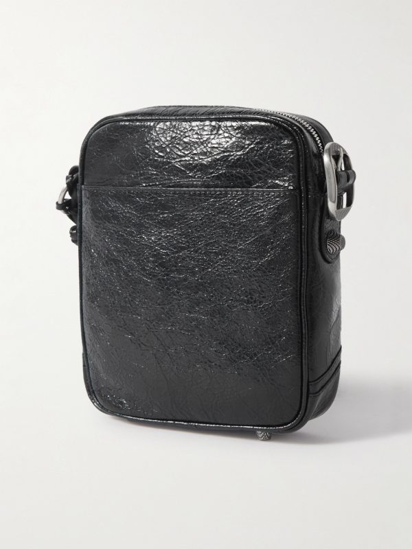 Le Cagole Embellished Textured-Leather Messenger Bag - BK