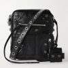 Le Cagole Embellished Textured-Leather Messenger Bag