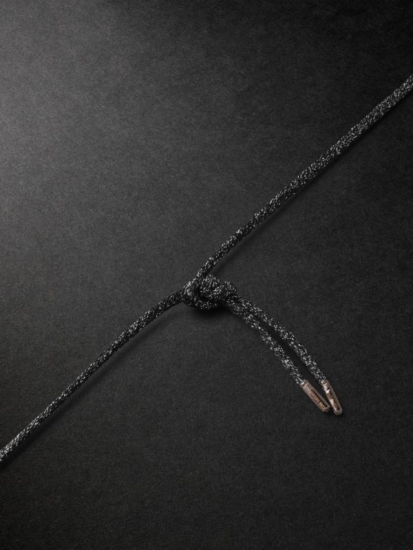 Superstellar Blackened Gold, Multi-Stone and Lurex Pendant Necklace - BK Superstellar Blackened Gold, Multi-Stone and Lurex Pendant Necklace - BK