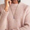 Florentine Finish Figa Blackened Gold Lurex Pendant Necklace - FR Florentine Finish Figa Blackened Gold Lurex Pendant Necklace - FR