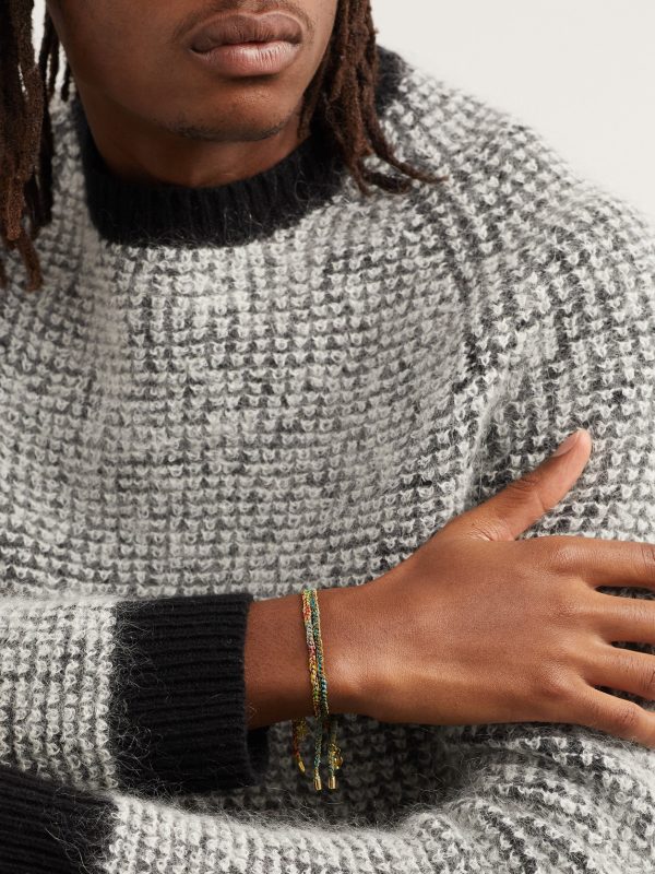 Lucky Wisdom Gold and Silk Bracelet - E1