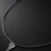 Florentine Finish Key White Gold Lurex Pendant Necklace Florentine Finish Key White Gold Lurex Pendant Necklace