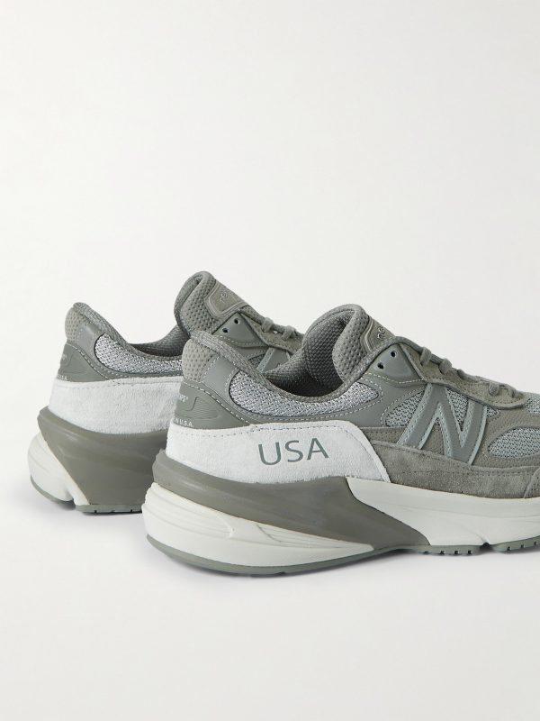+ WTAPS® 990v6 Leather-Trimmed Suede and Mesh Sneakers - BK + WTAPS® 990v6 Leather-Trimmed Suede and Mesh Sneakers - BK