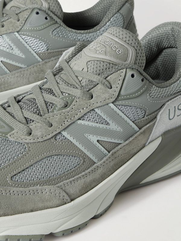 + WTAPS® 990v6 Leather-Trimmed Suede and Mesh Sneakers - CU + WTAPS® 990v6 Leather-Trimmed Suede and Mesh Sneakers - CU